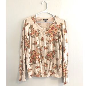 Lightweight floral cardigan